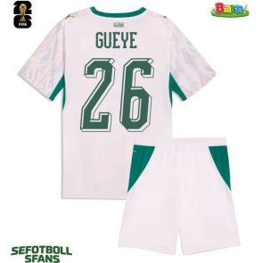 Senegal Pape Gueye #26 Hemmaställ Barn VM 2026 Kortärmad (+ Korta byxor)